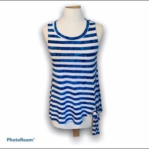 Lavender Moon Blue Striped Tank Top, S